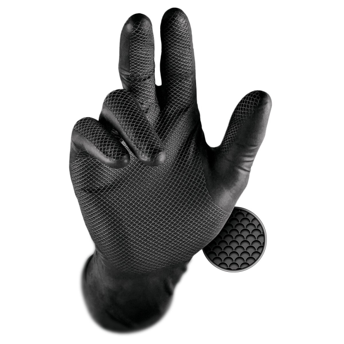 Grippaz 246 Ultimate Non-Slip Nitrile Gloves - Black