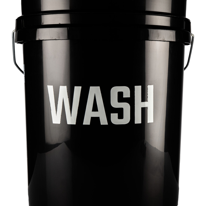 North Detailing Bucket Stickers White - Wash, Rinse and Wheels