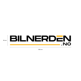 Bilnerden Sort klistermerke - 300*50 mm