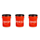 Gtechniq Bucket Stickers - Wash, Rinse and Wheel